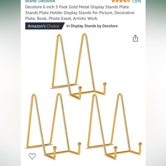 Accents 3 Gold Metal Display Stands Poshmark